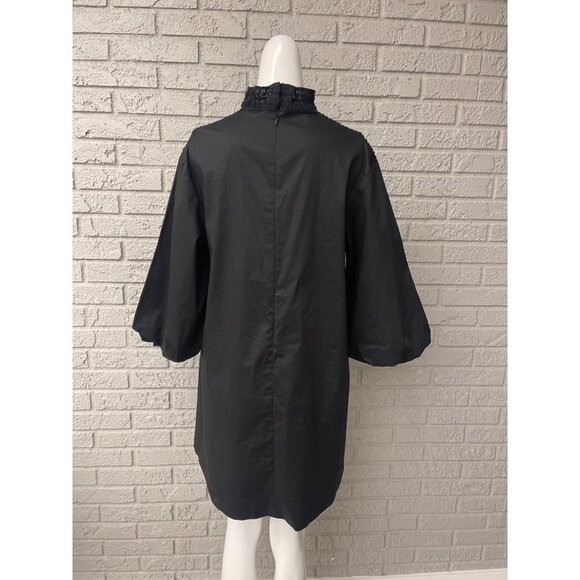 Daya By Zendaya Women Black Crochet Mock Neck A-Line Dress With Pockets Size S - Picture 3 of 12